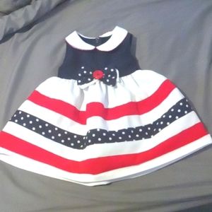 Red, white, and blue dress